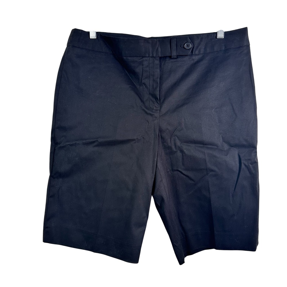 Jones‎ New York Signature Black Stretch Bermuda Shorts Womens 14 NWT